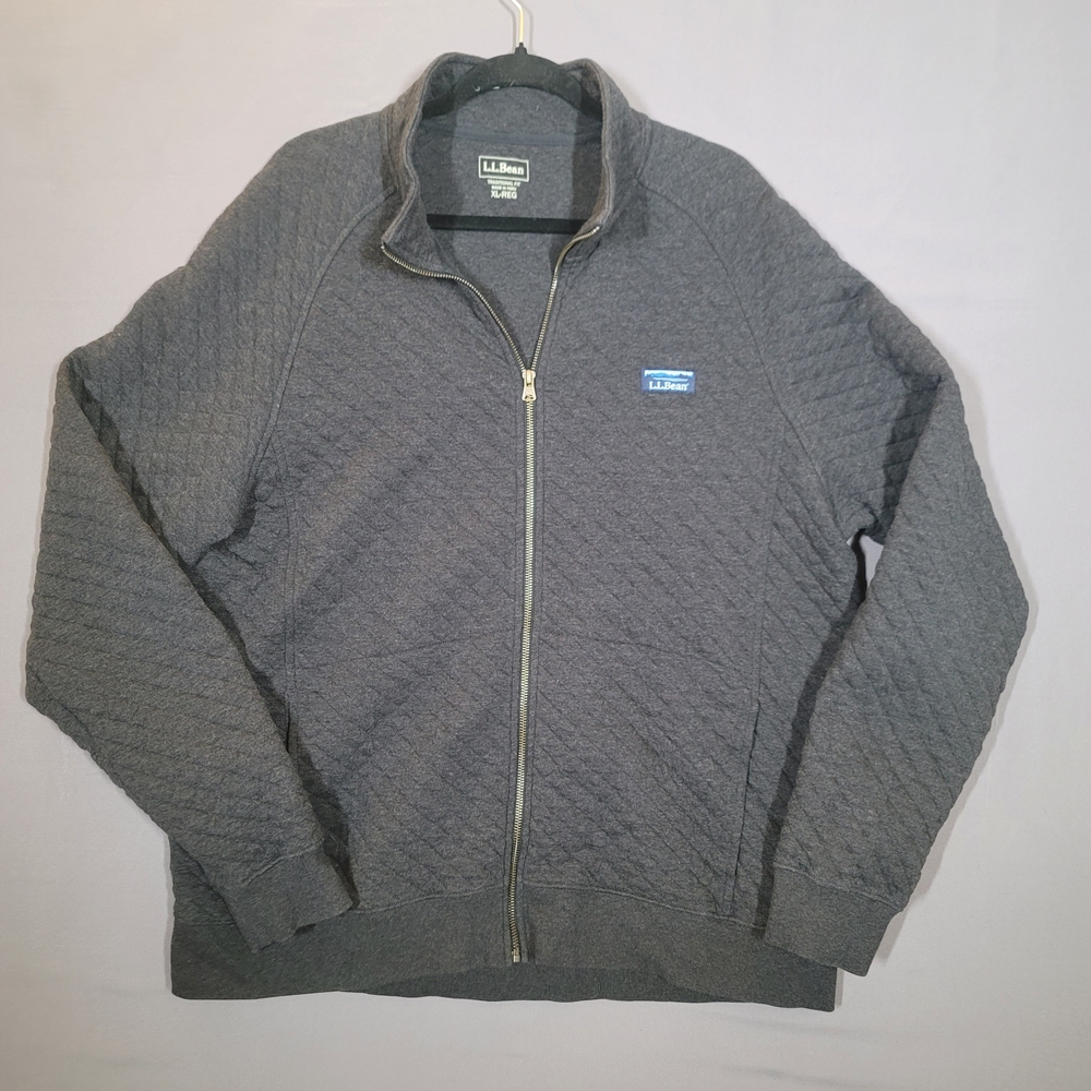 L.L. Bean Men's Charcoal Zip-Up Sweater